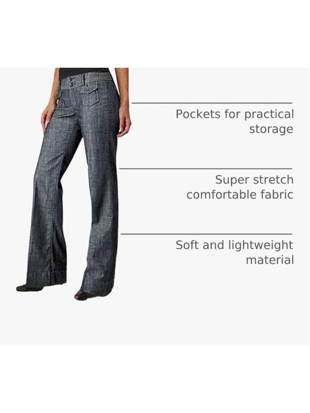 Flamingals Women’s Jeans Solid Double Breasted Pocket Straight Leg Jeans XS 27.2